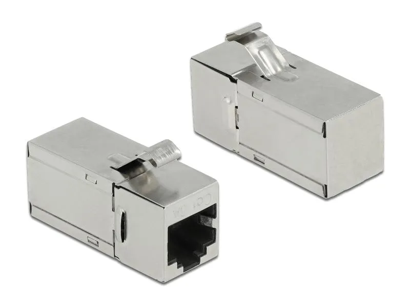 Delock Keystone-Modul RJ45 - RJ45 Buchse, Cat.6A 90 Grad gewinkelt