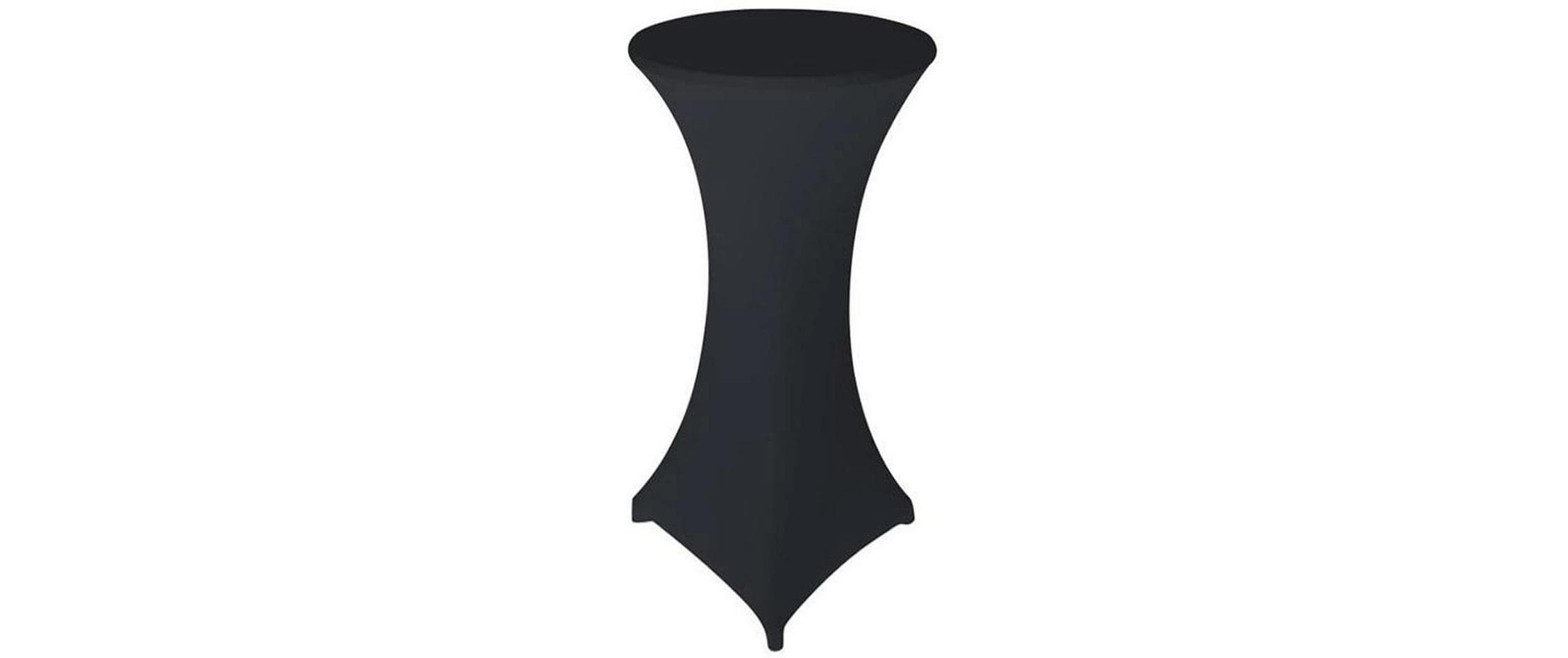 Dameco Stoff Stehtisch-Husse 60 cm/65 cm x 120 cm, Schwarz