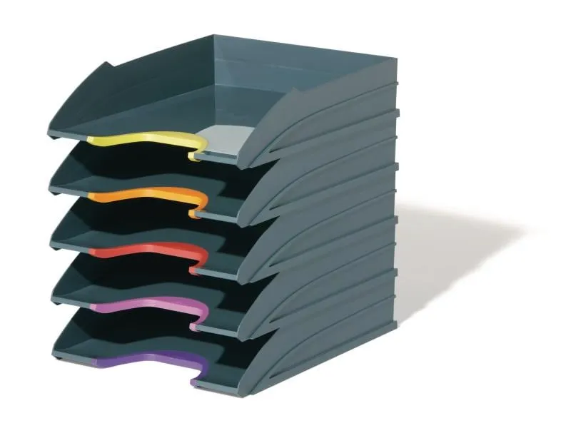 DURABLE Ablagekorb Varicolor Tray Set Anthrazit/Mehrfarbig DURABLE Ablagekorb Varicolor Tray Set Anthrazit/Mehrfarbig