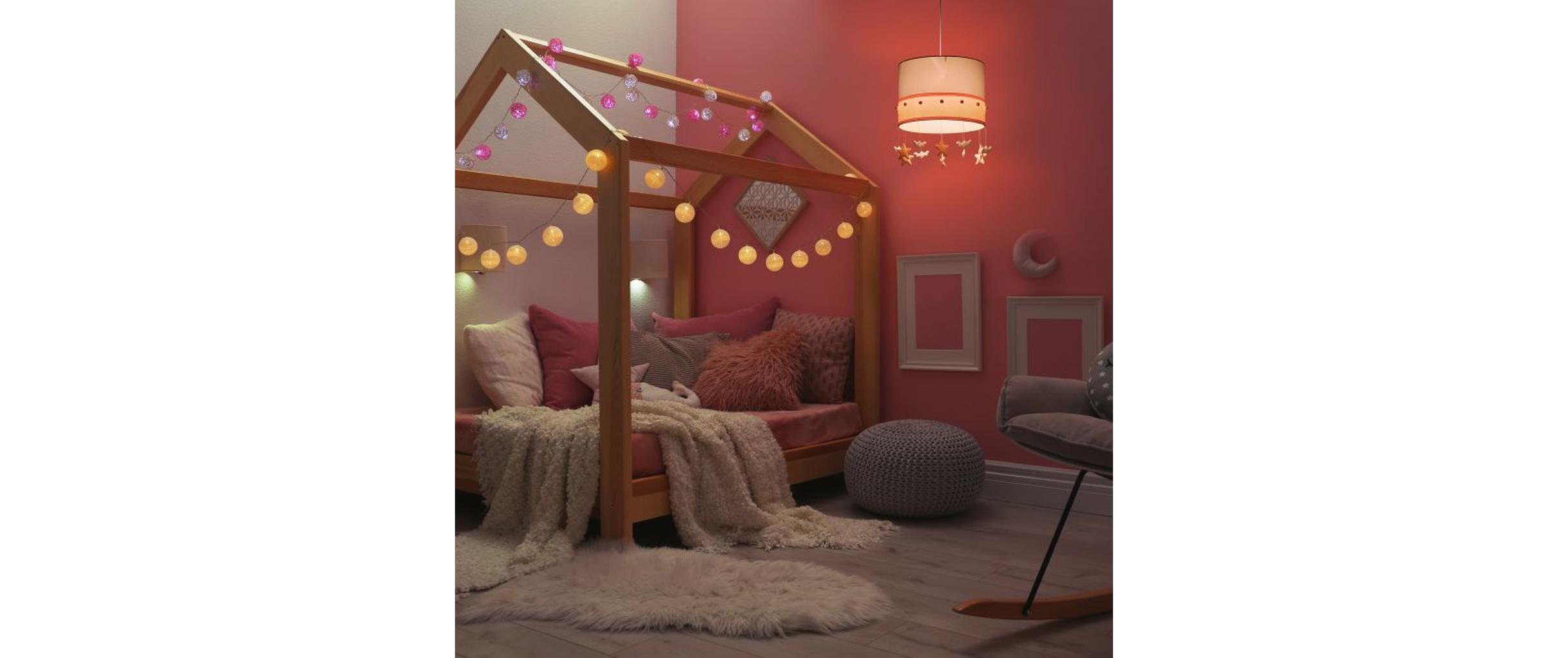 relaxdays Hängelampe Himmel Grau/Rosa/Weiss