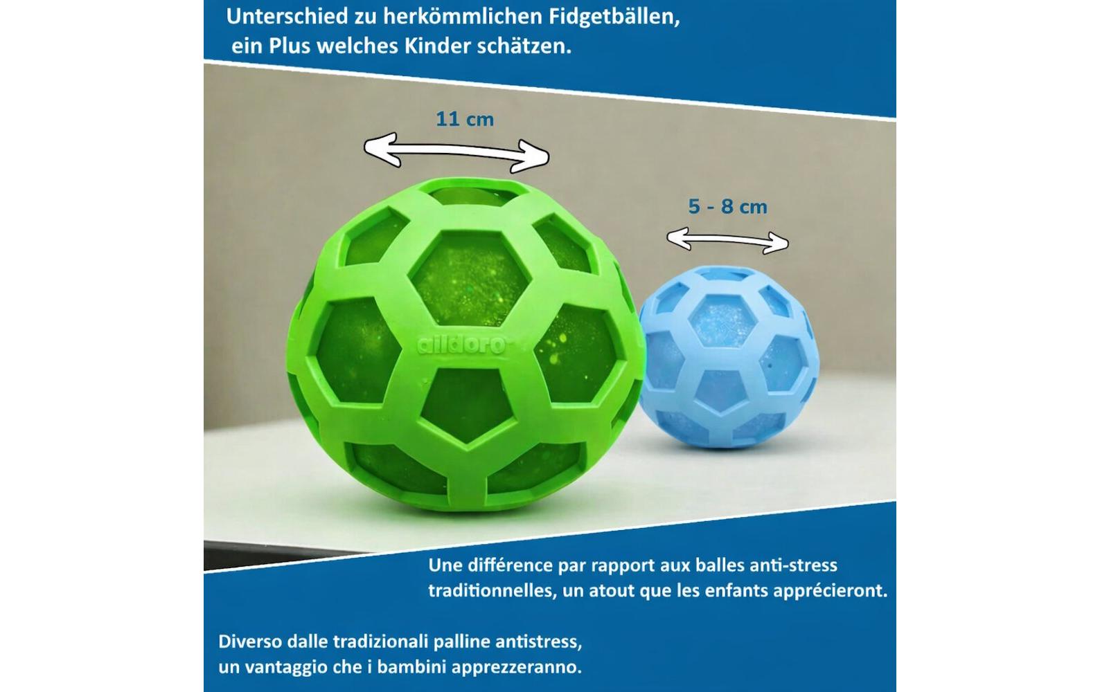 alldoro Stress Ball XXL Mesh Squishy grün 11 cm