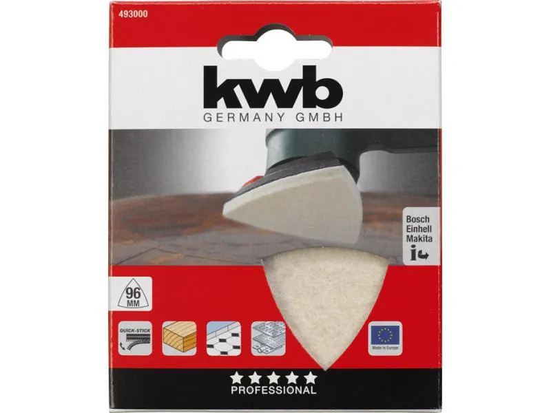 kwb Polierscheibe 96 mm Delta haftend
