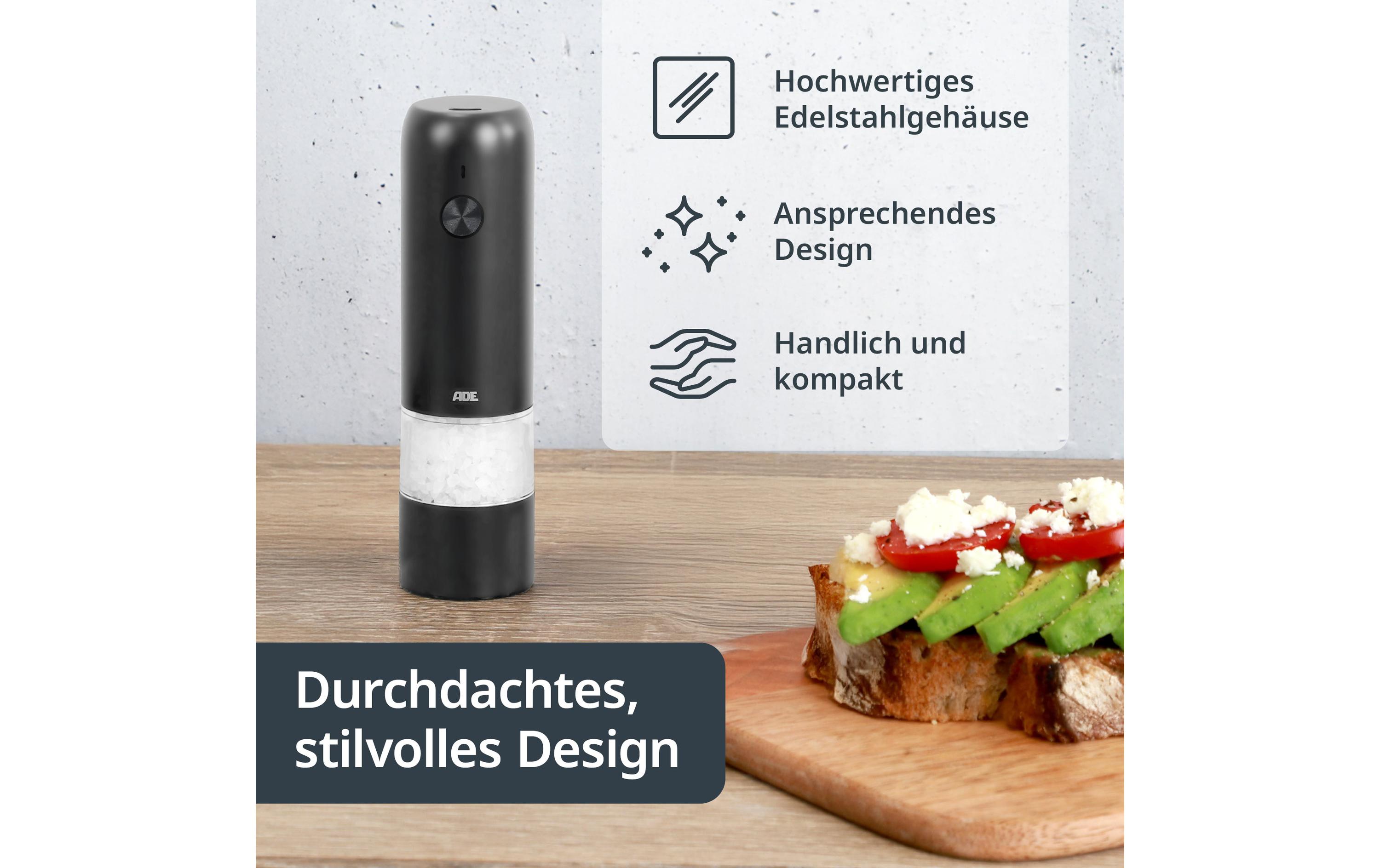 ADE Salz- und Pfeffermühle 13.9 cm, Anthrazit