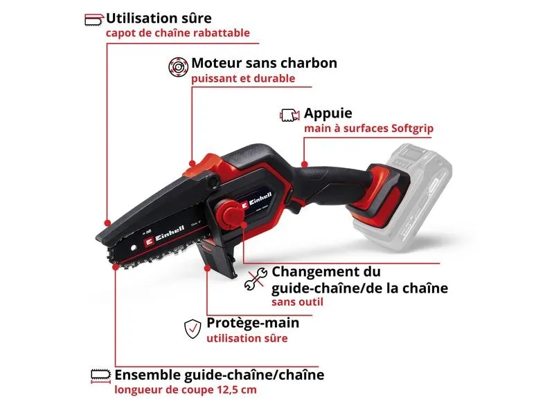 Einhell GE-PS 18/15 Li 12.5 cm Schnittlänge, Holster Kit