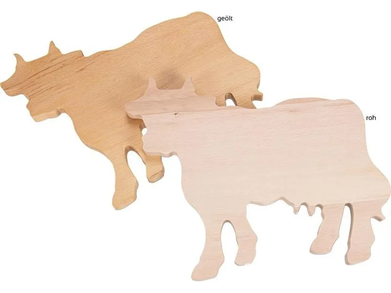 creanorm Schneidebrett Buche 35.5 x 27.5 x 2 cm, in Kuh Form, Roh creanorm Schneidebrett Buche 35.5 x 27.5 x 2 cm, in Kuh Form, Roh