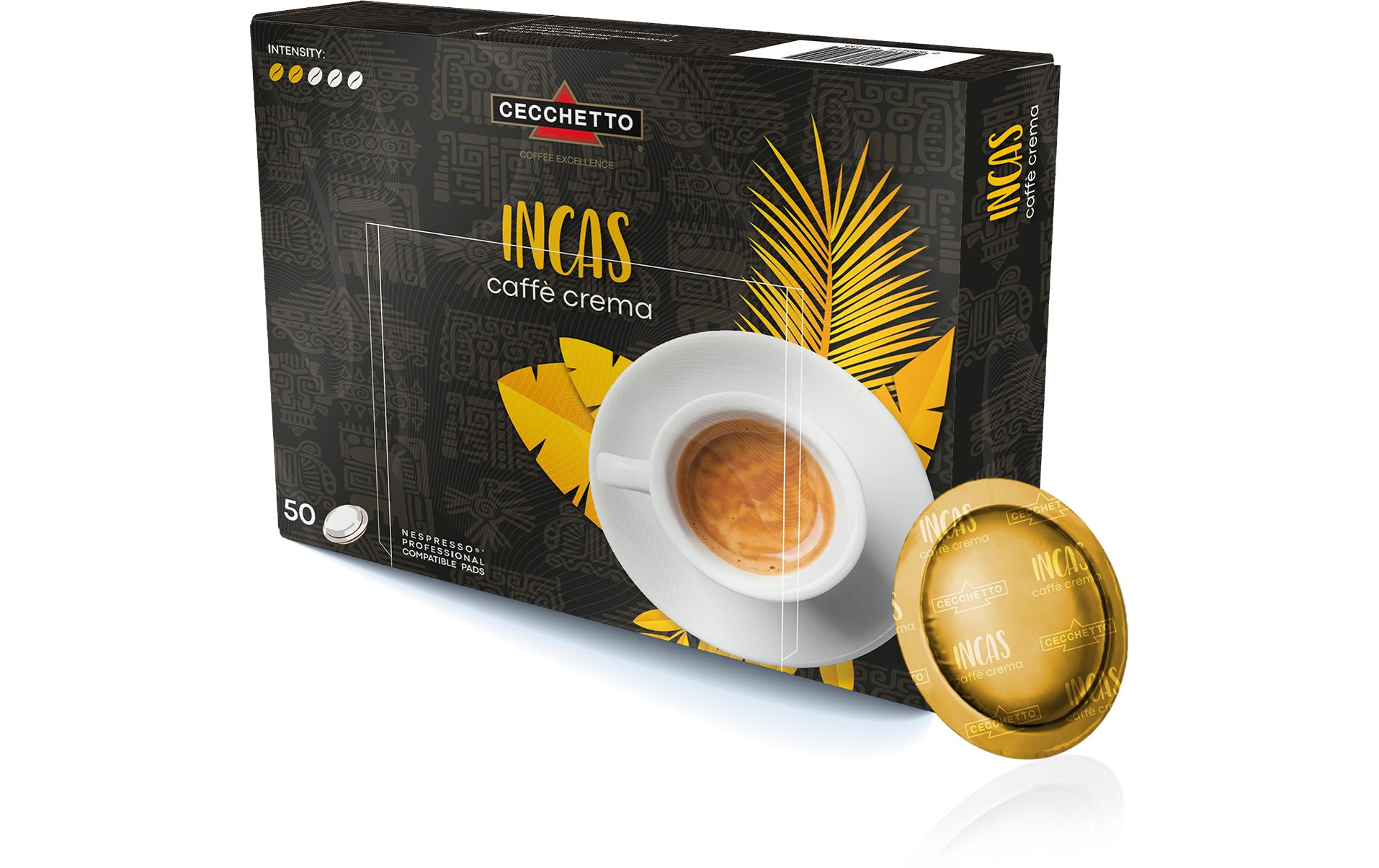 CECCHETTO Professional Pads Incas Caffè Crema 50 Stück CECCHETTO Professional Pads Incas Caffè Crema 50 Stück