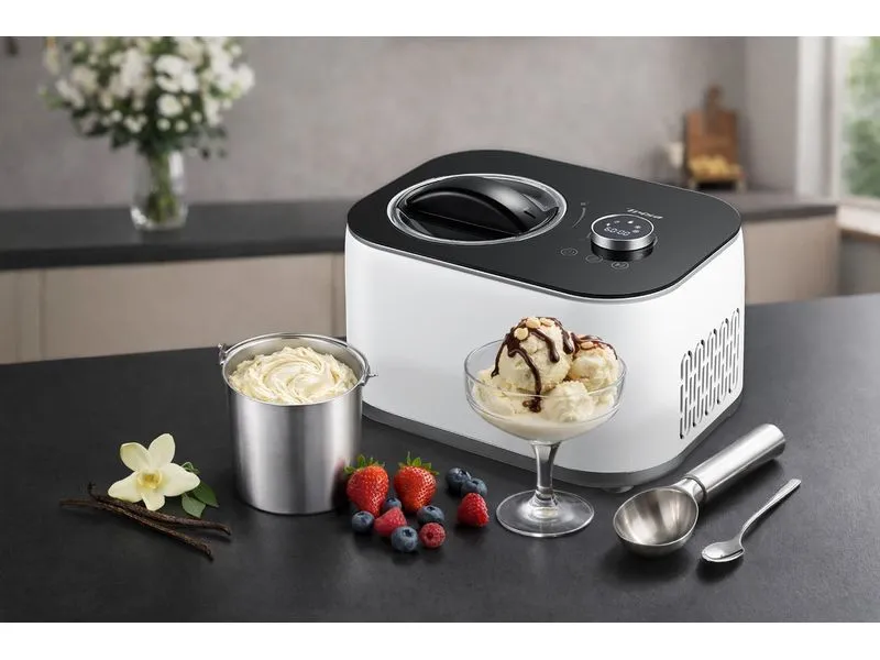 Trisa Glacemaschine La Cremeria Plus 1 l, Schwarz/Weiss