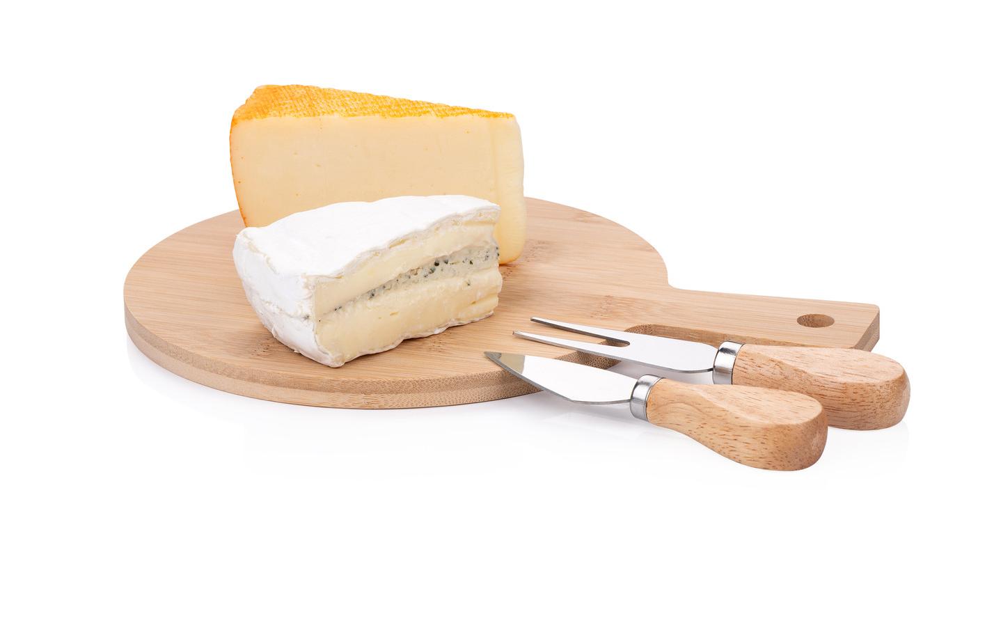 alpina Käsebrett mit Besteck, assortiert Braun