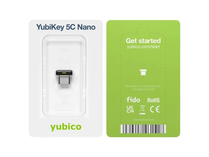 Yubico YubiKey 5C Nano FW 5.7 USB-C, 1 Stück