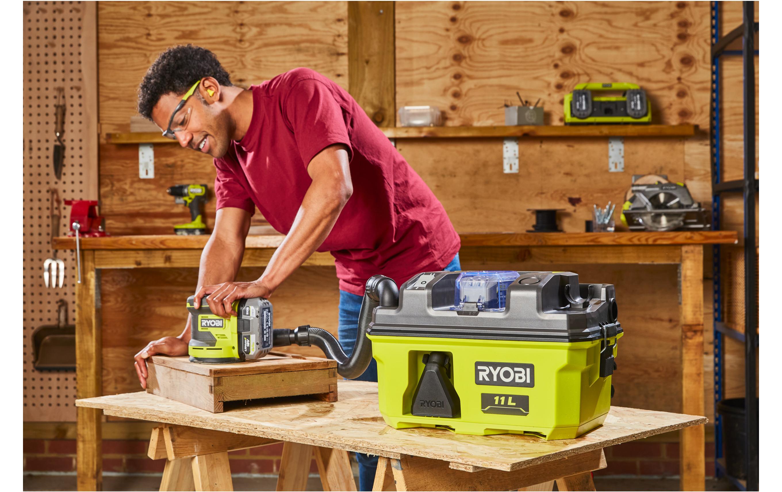 RYOBI Akku-Nass-/Trockensauger RV1811-0 ohne Akku und Ladegerät