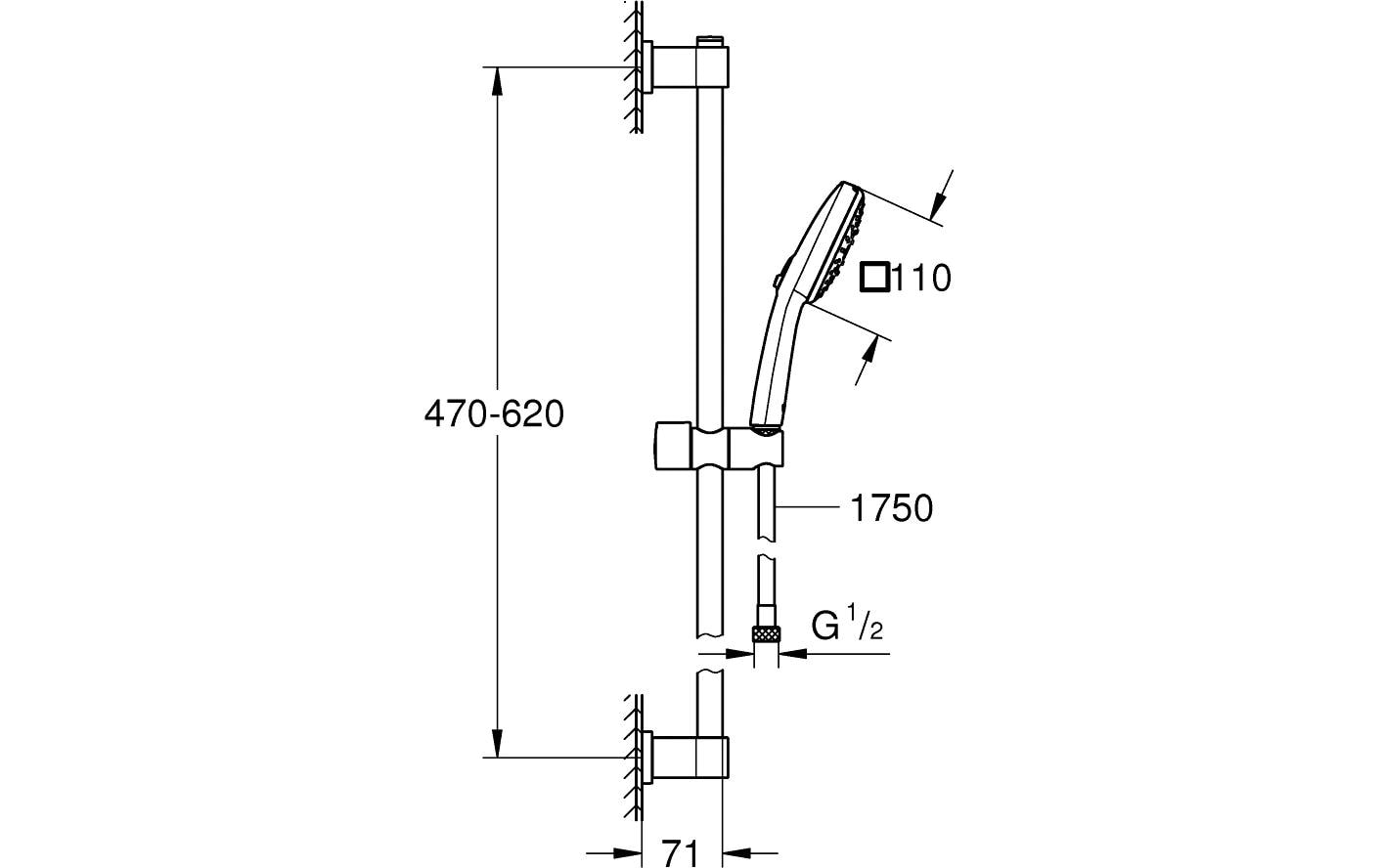 GROHE Duschsystem Vitalio Comfort 110 Chrom