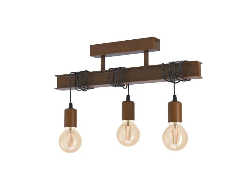 EGLO Leuchten Deckenleuchte TOWNSHEND 3x E27 Antik-braun EGLO Leuchten Deckenleuchte TOWNSHEND 3x E27 Antik-braun
