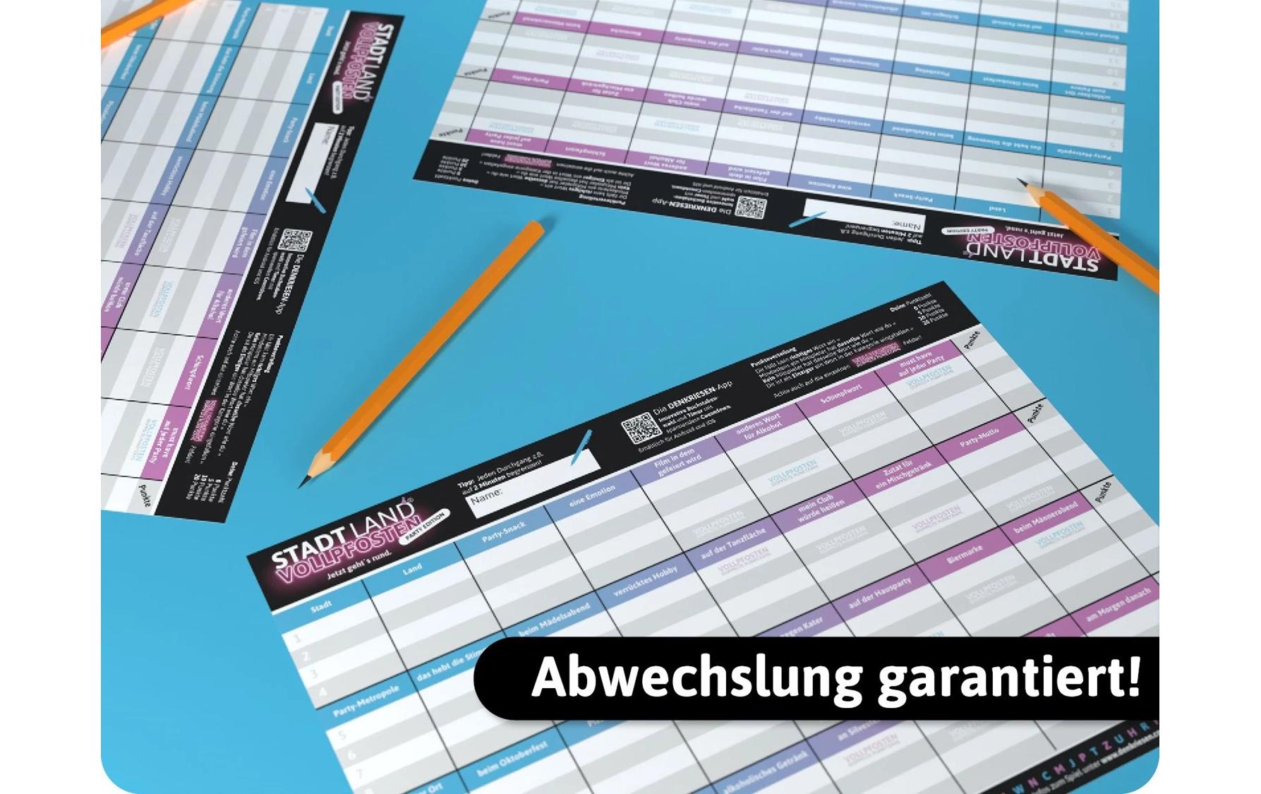 Denkriesen Stadt Land Vollpfosten A4 Block Party Edition -DE-