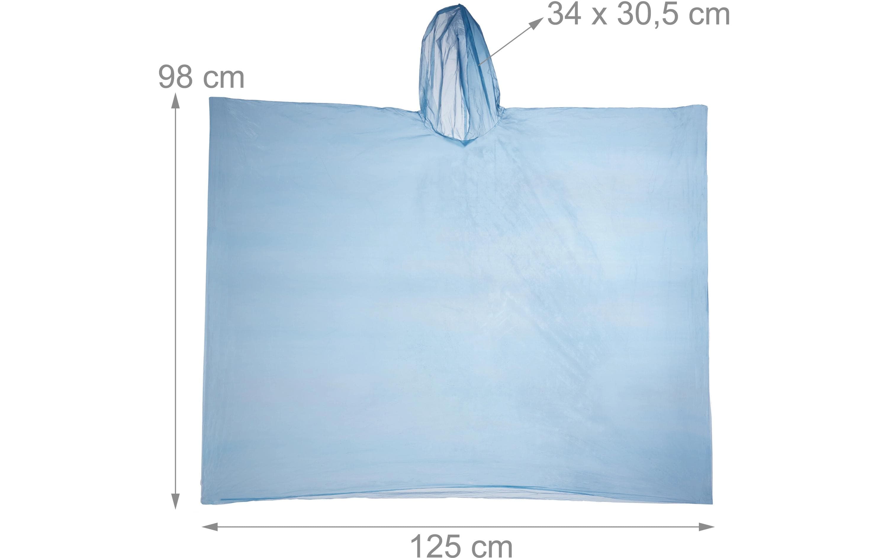 relaxdays Regenponcho 20 Stück, Blau relaxdays Regenponcho 20 Stück, Blau