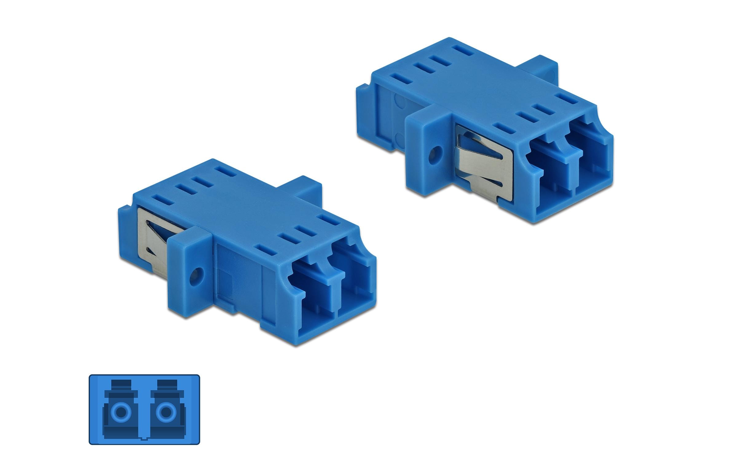 Delock LWL-Kupplung LC – LC Duplex Singlemode 2 Stück Delock LWL-Kupplung LC – LC Duplex Singlemode 2 Stück