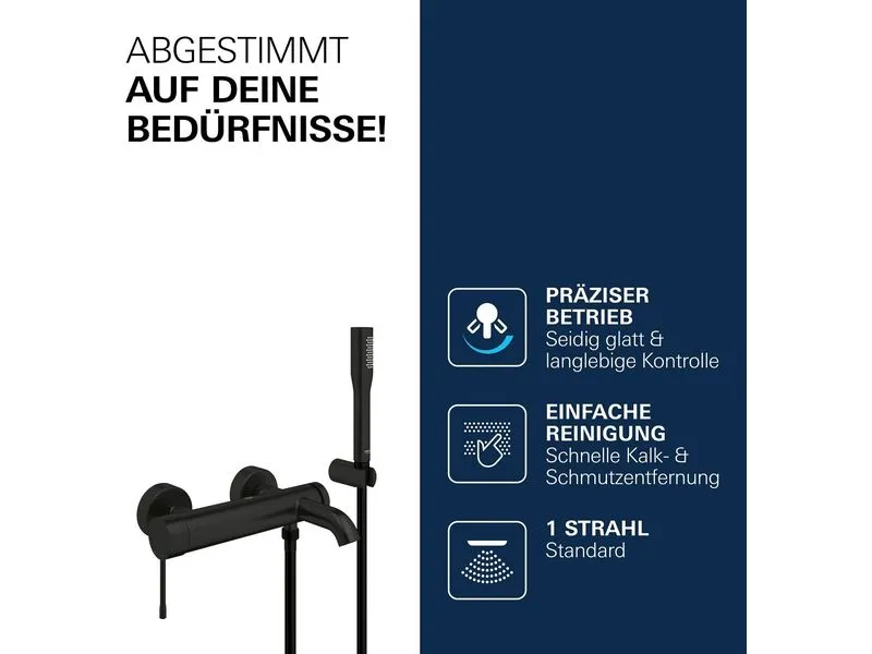 GROHE Essence New 336282431 Schwarz matt Wandmontage GROHE Essence New 336282431 Schwarz matt Wandmontage