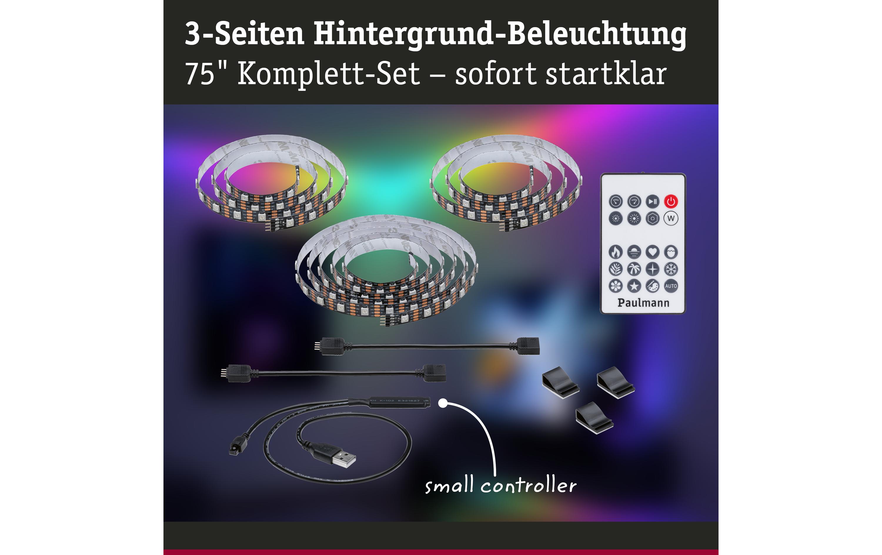 Paulmann EntertainLED USB Strip TV-Beleuchtung RGB+, 75