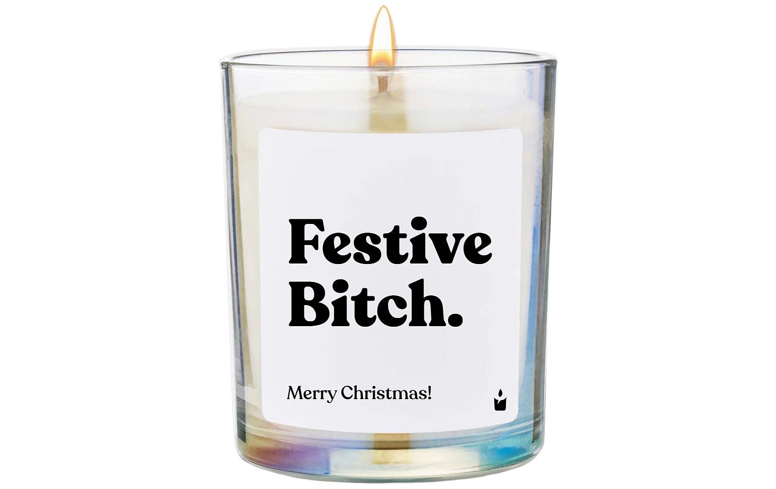 ChattyCandles Weihnachtskerze Festive Bitch 6.7 x 8 cm