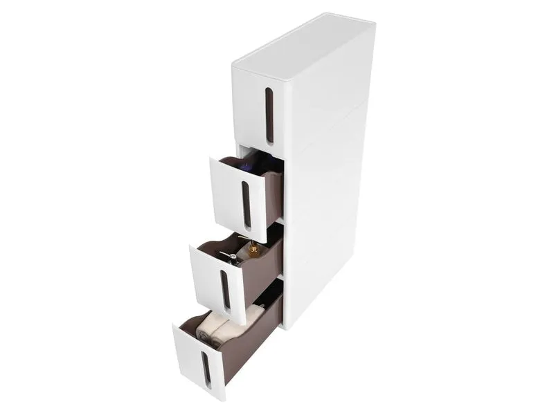 Songmics Kommode mit 4 Schubladen, Weiss