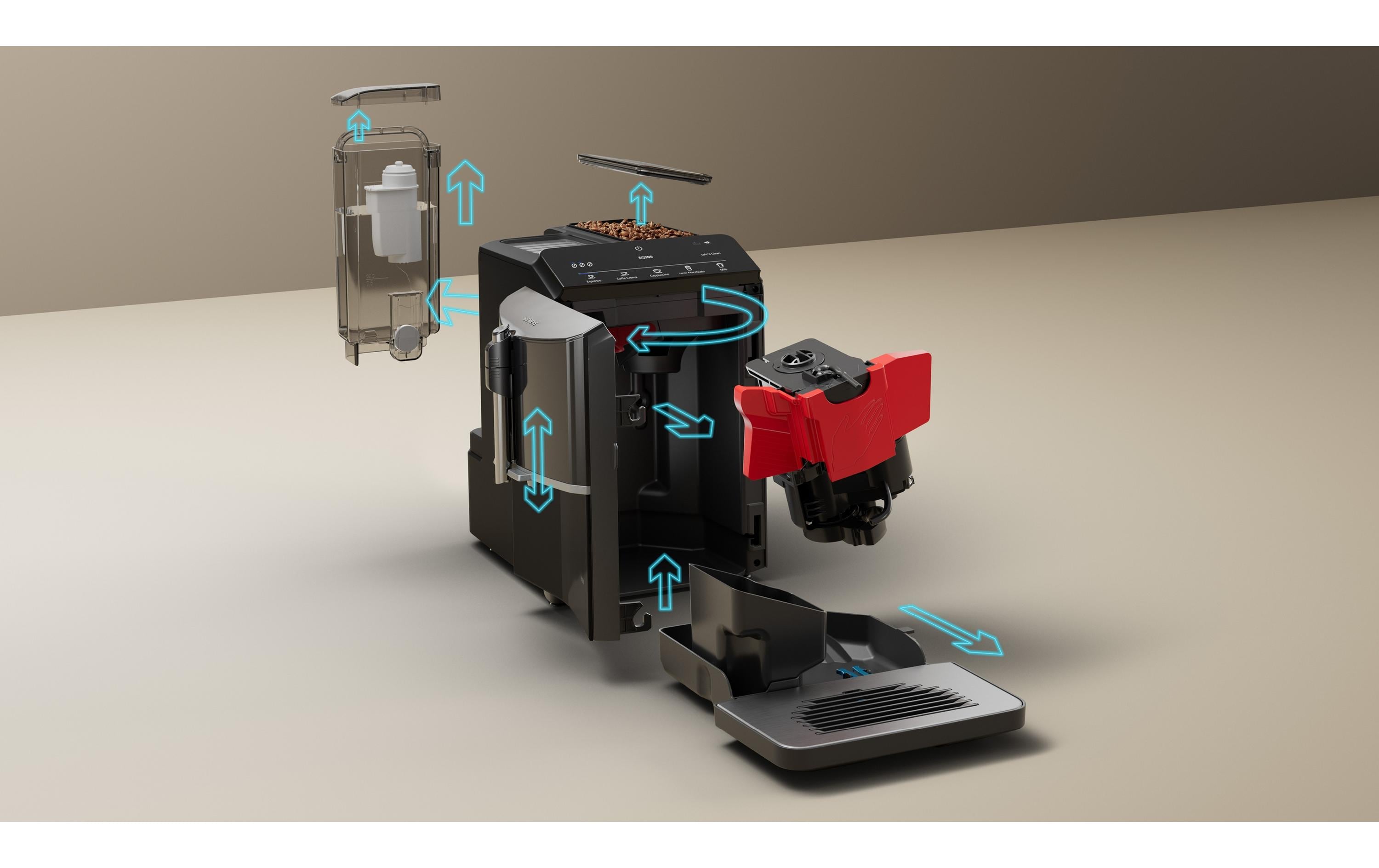 Siemens Kaffeevollautomat EQ300 Klavierlack schwarz TF301E19