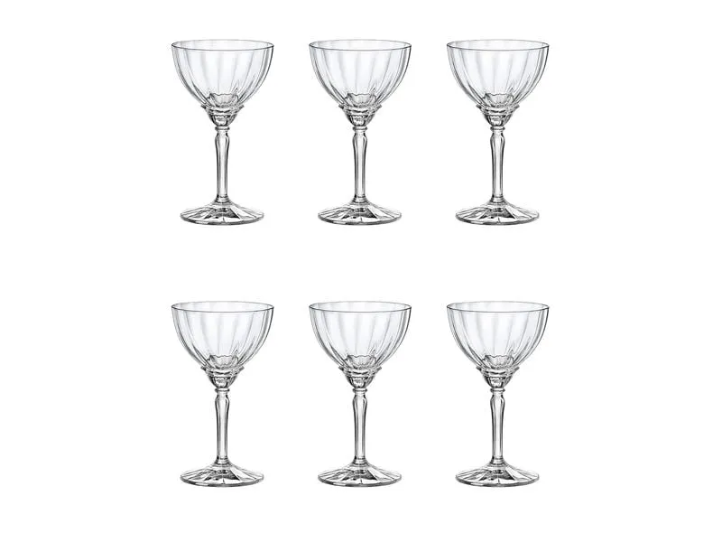 Bormioli Rocco Champagnerglas Florian 240 ml, 6 Stück, Transparent