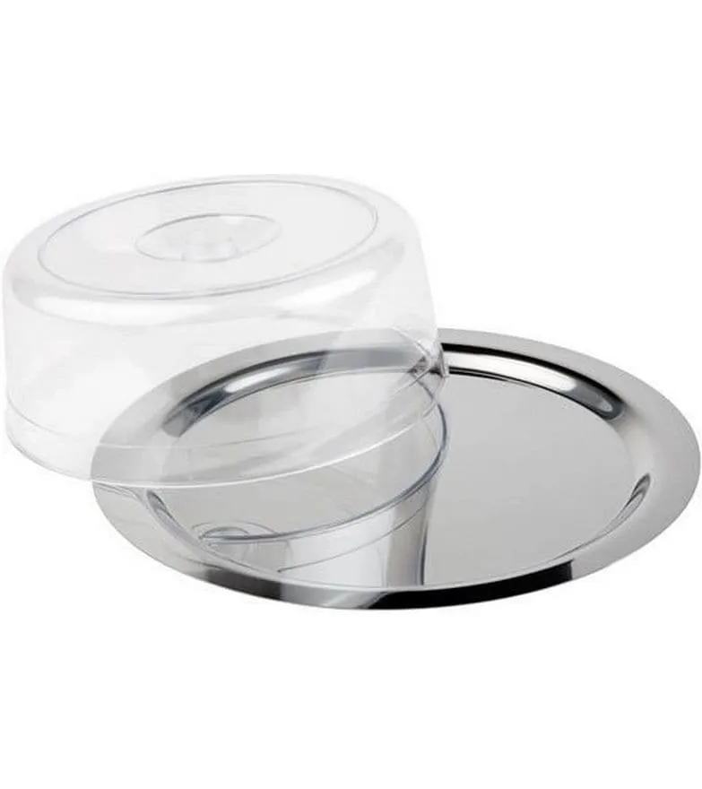 APS Kuchentablett Finesse 38 x 38 x 13 cm, Silber/Transparent APS Kuchentablett Finesse 38 x 38 x 13 cm, Silber/Transparent
