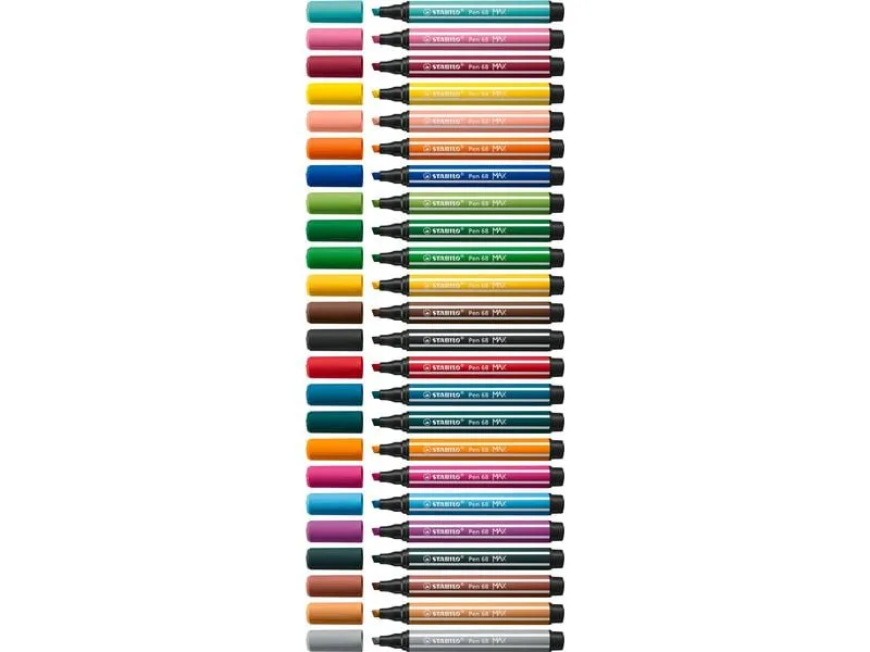STABILO Filzstift Pen 68 MAX Gelb, 5 Stück STABILO Filzstift Pen 68 MAX Gelb, 5 Stück