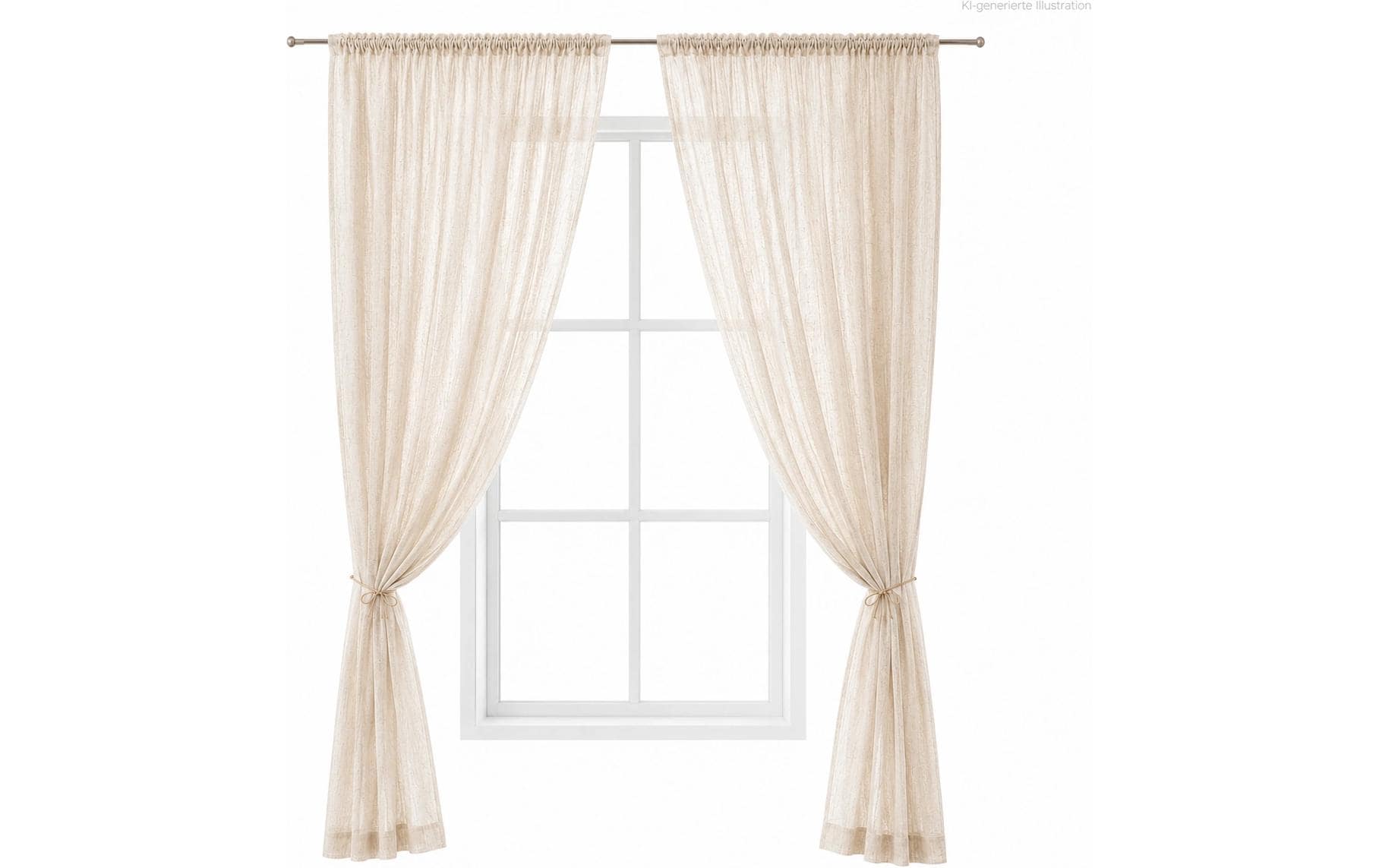 Urbanara URBANARA Vorhang 2er-Set Musselin Trofa 135 cm x 320 cm