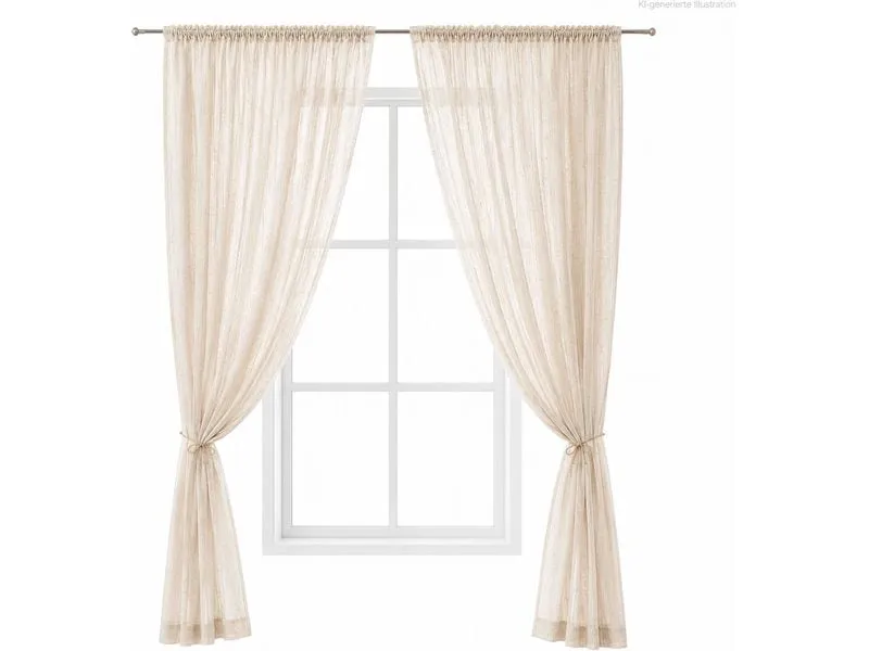 Urbanara URBANARA Vorhang 2er-Set Musselin Trofa 135 cm x 320 cm
