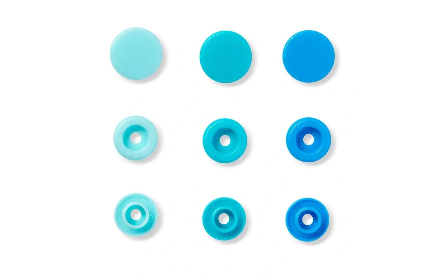 Prym Druckknöpfe Color Snaps Love Blau, Ø 12,4 mm, 30 Stück