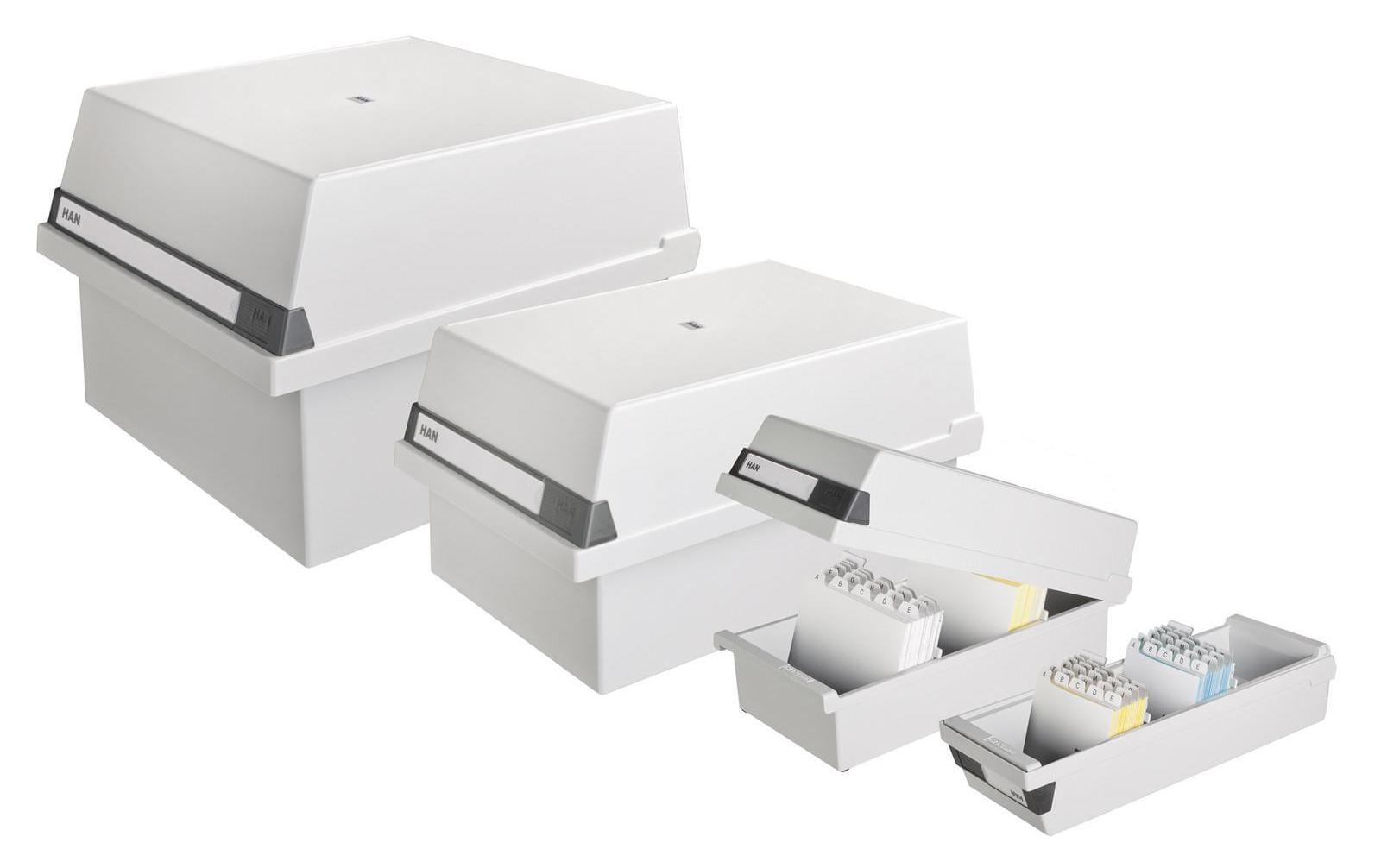 HAN Karteibox A5 Quer, 1300 Karten, Grau HAN Karteibox A5 Quer, 1300 Karten, Grau