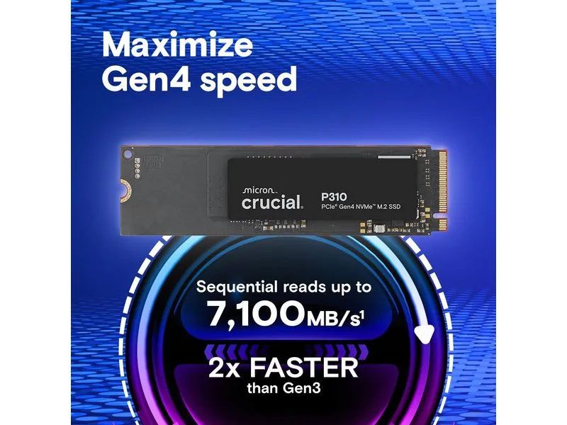 Crucial SSD P310 1000 GB M.2 NVMe 1000 GB Crucial SSD P310 1000 GB M.2 NVMe 1000 GB