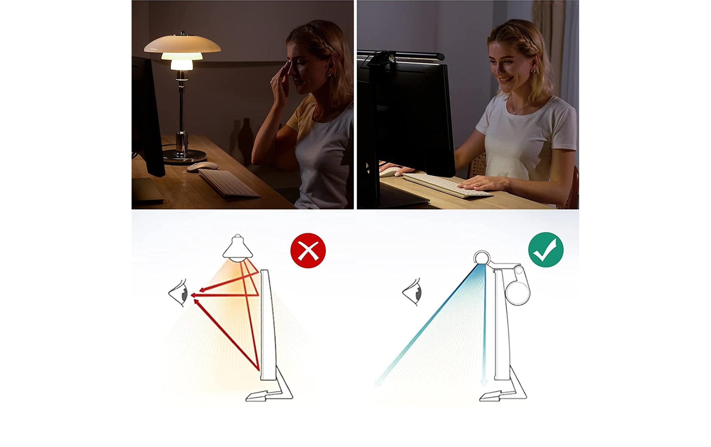 4smarts Monitorlampe LightBar Silber