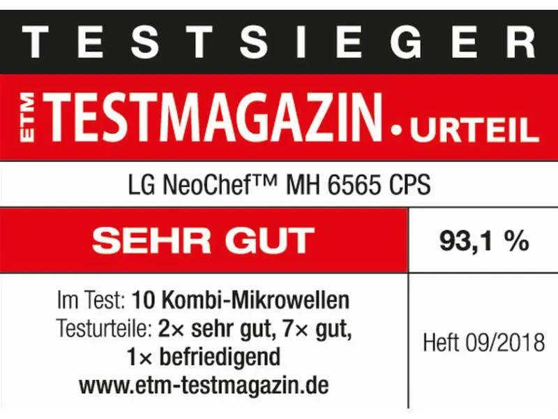 LG Mikrowelle NeoChef MH6565CPS Silber LG Mikrowelle NeoChef MH6565CPS Silber