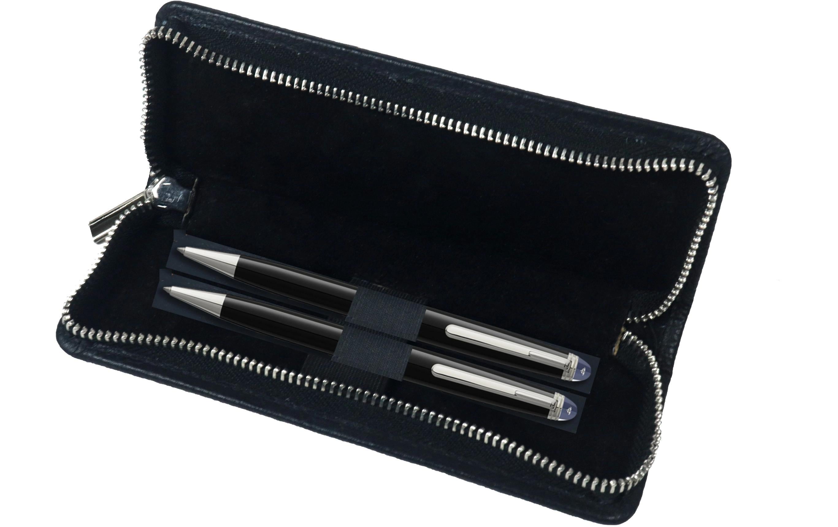 Alpenleder Etui Stiftemäppchen ZWOA Nera Notte