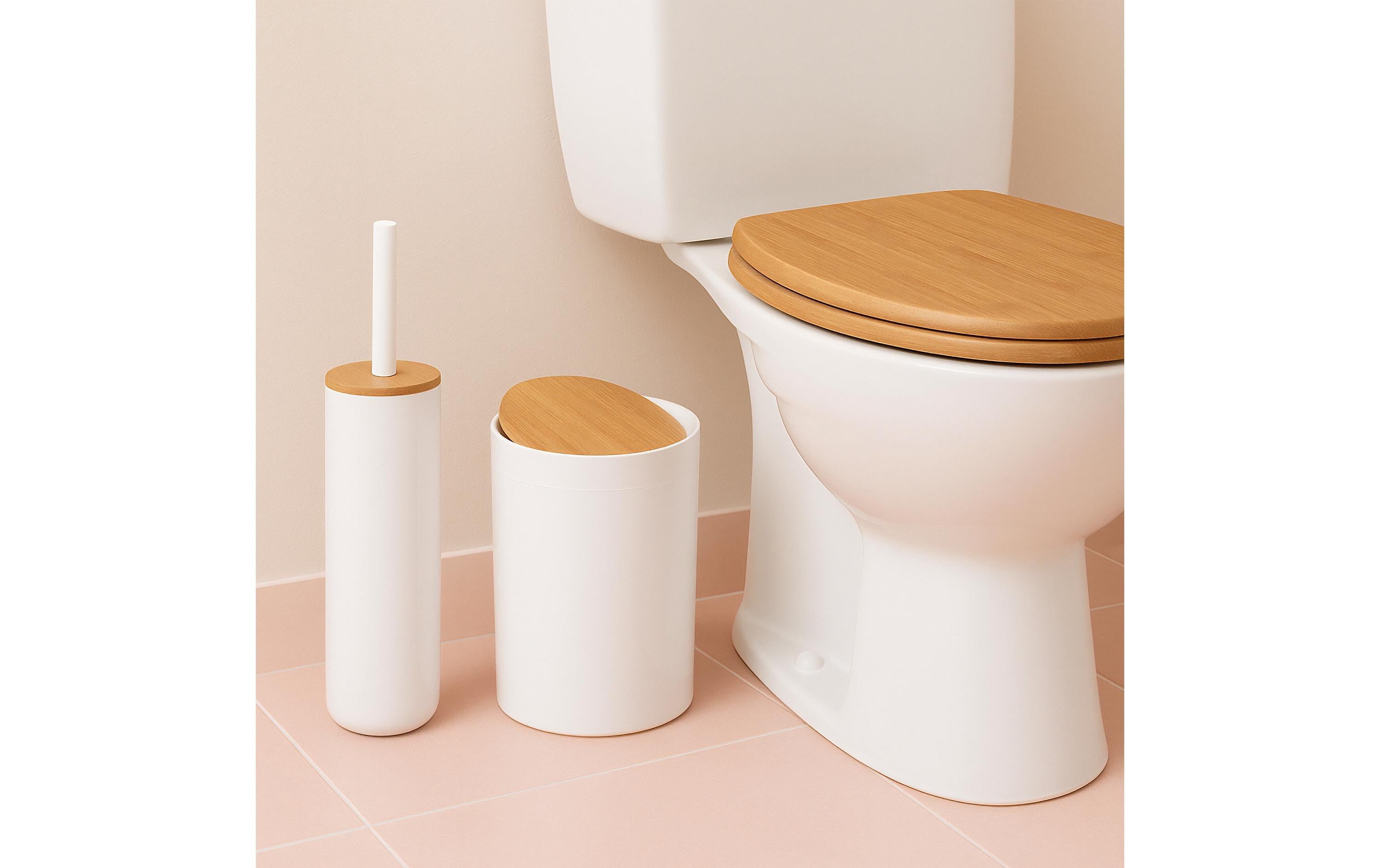 relaxdays Badezimmer-Set 7-teilig, Schwarz