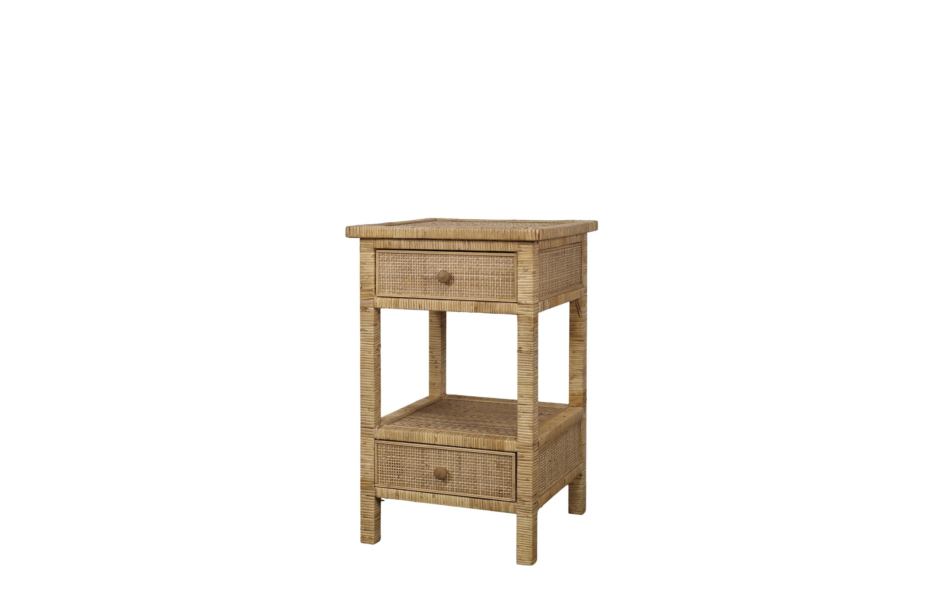 Chic Antique Nachttisch geflochten 40 x 66 cm, Braun