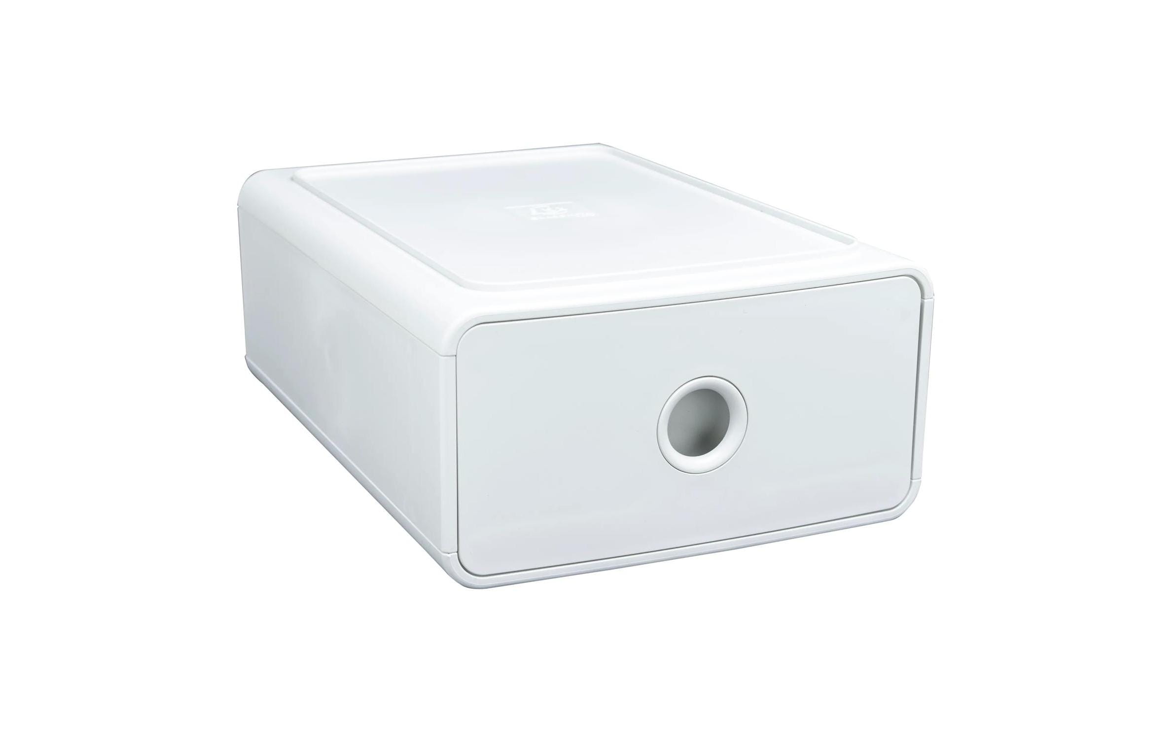Exacompta Schubladenbox Tiny Box AutentiK, A5+, 1 Schublade, Weiss