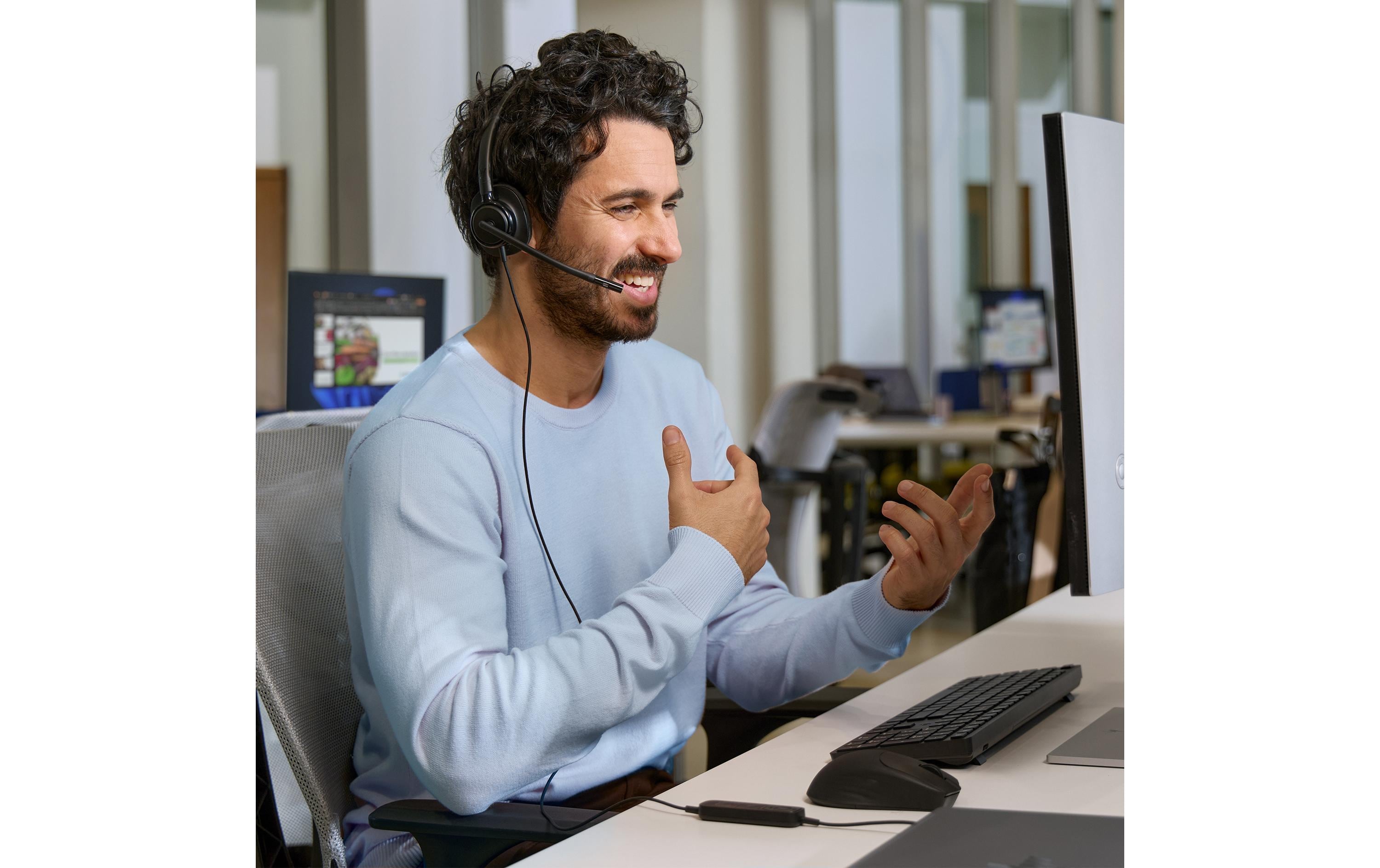 HP Headset Poly Mission 425 Stereo USB-C, kabelgebunden