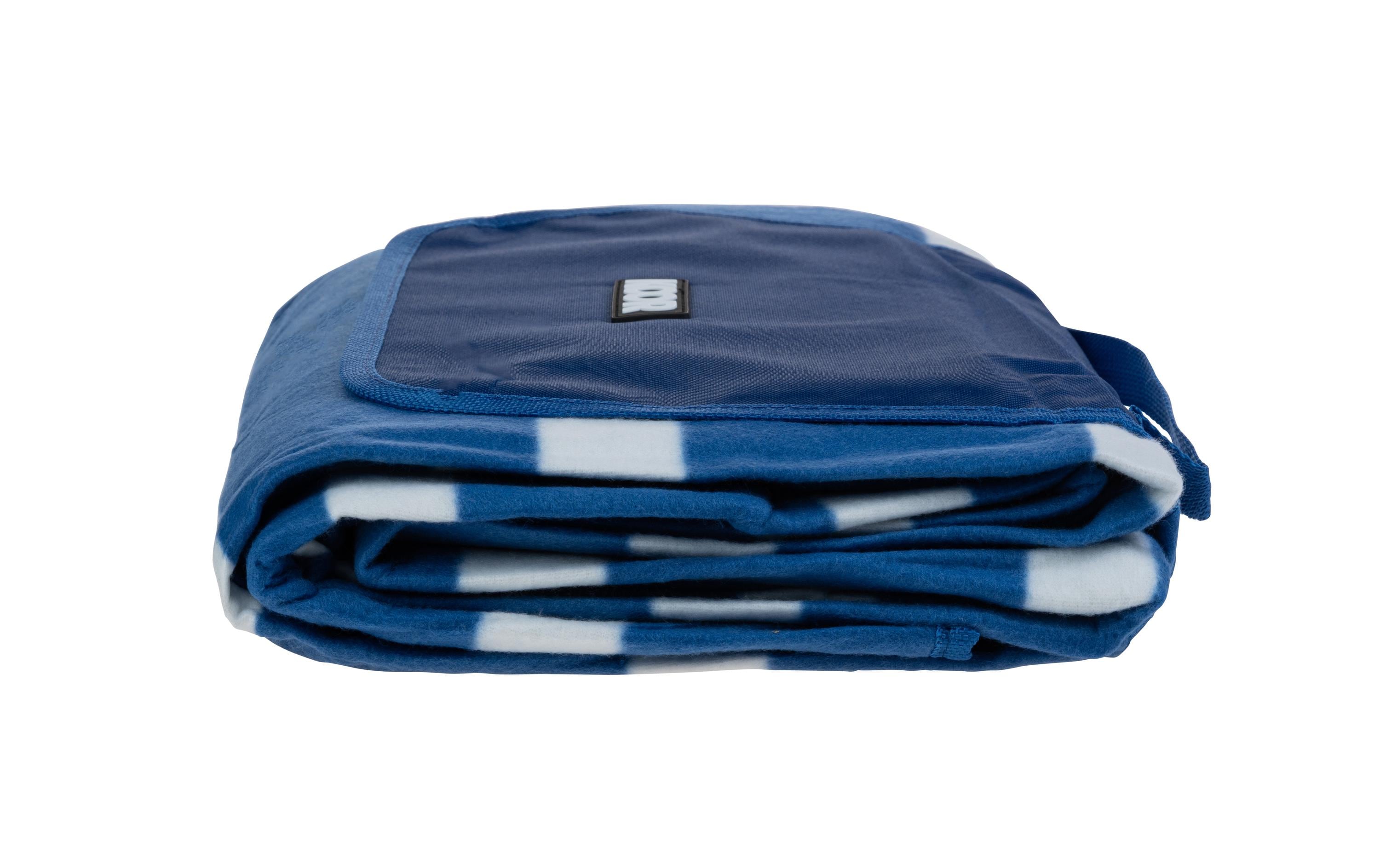 KOOR Picknickdecke Stripes blue 200 x 200 cm