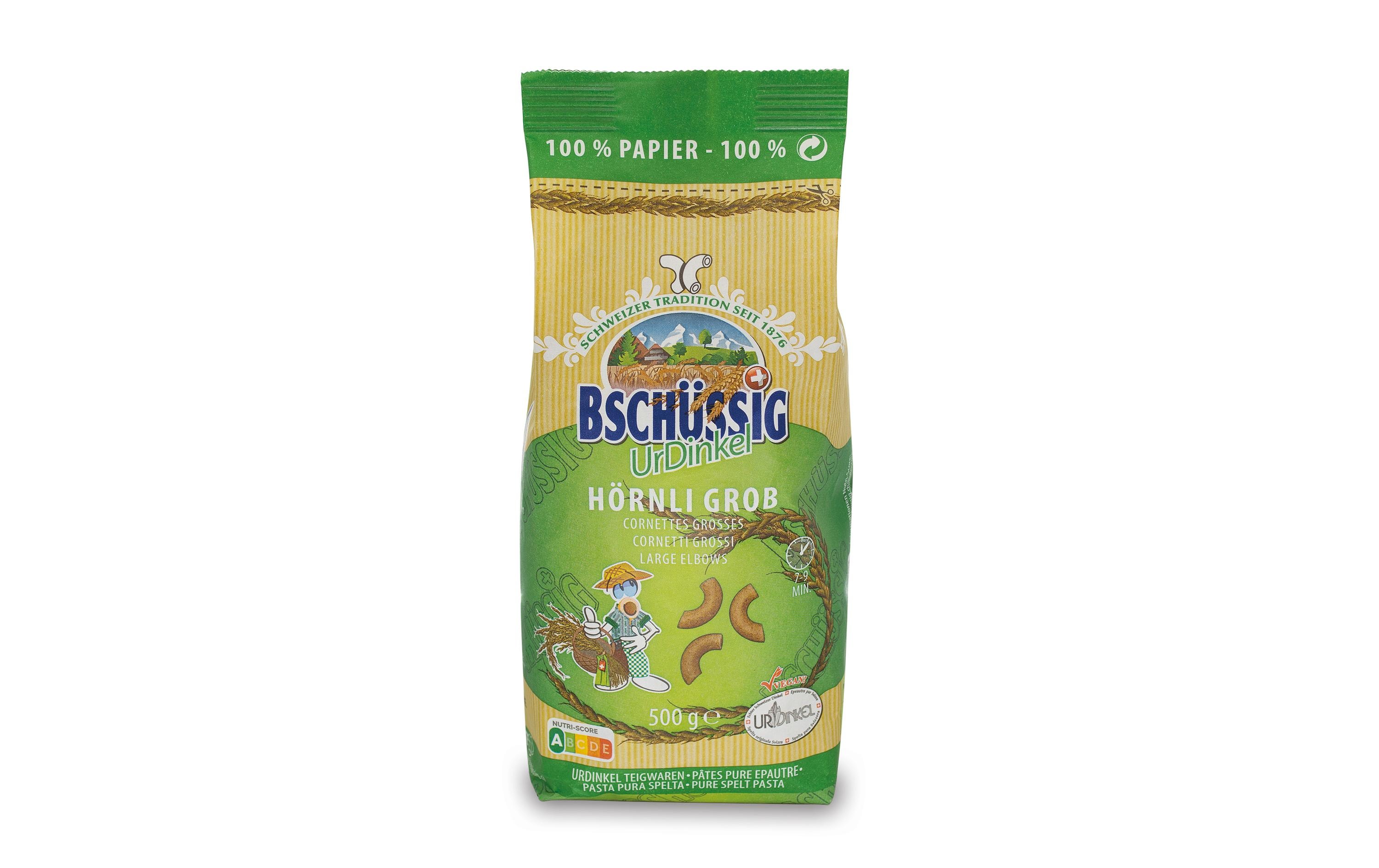 Bschüssig Teigwaren UrDinkel Hörnli grob 500 g