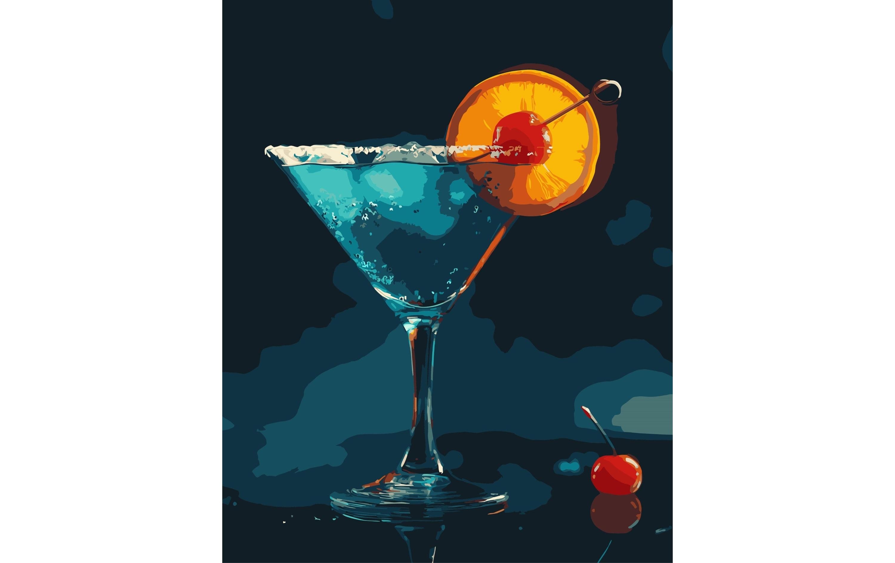 Colorelle Malen nach Zahlen Cocktail mit Kirsche Colorelle Malen nach Zahlen Cocktail mit Kirsche