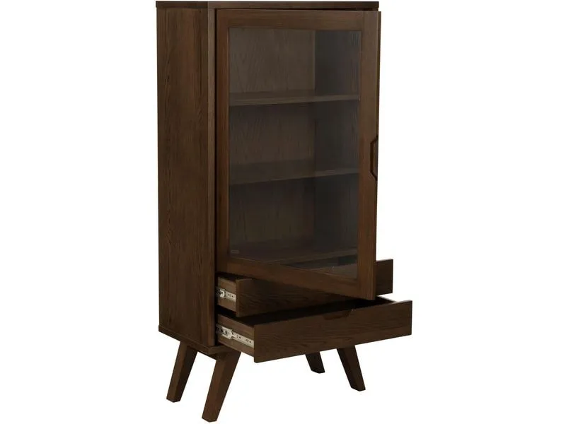 AC Design Vitrine A-Line Dunkelbraun72 x 36 x 145 cm