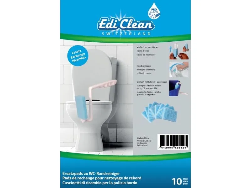 Edi Clean Ersatzpads für WC-Randreiniger Profi Kunststoff Blau