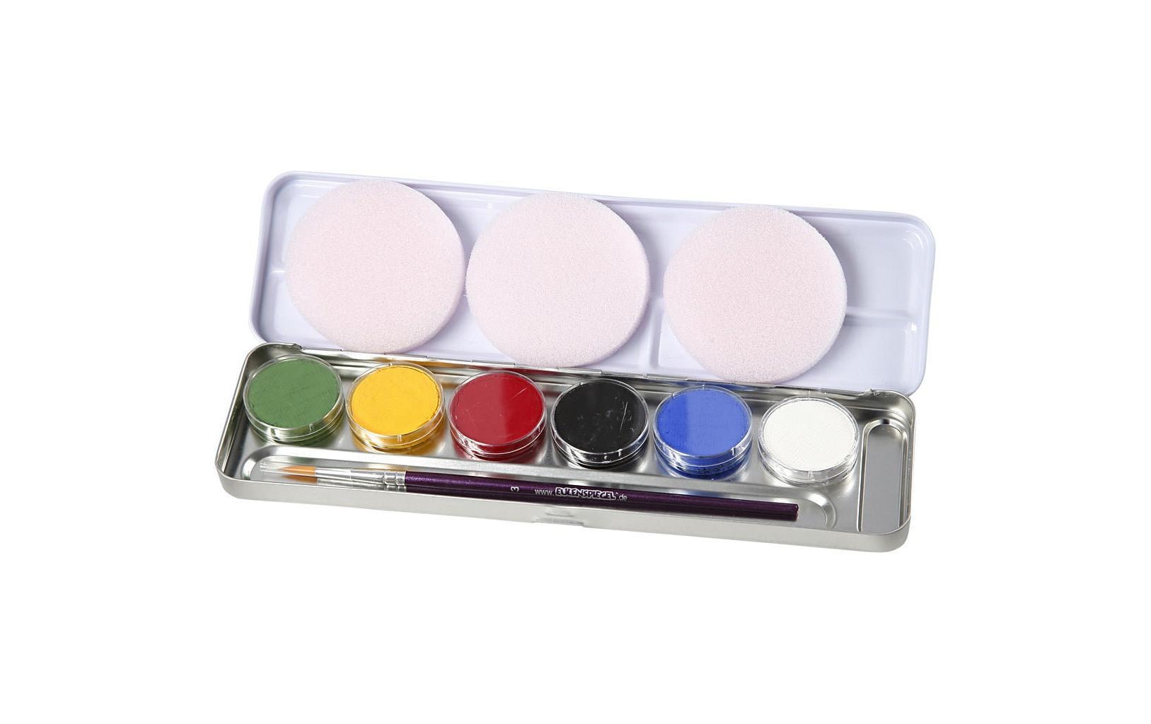 Eulenspiegel Schminkfarbe Aqua 6 Farben Palette Eulenspiegel Schminkfarbe Aqua 6 Farben Palette