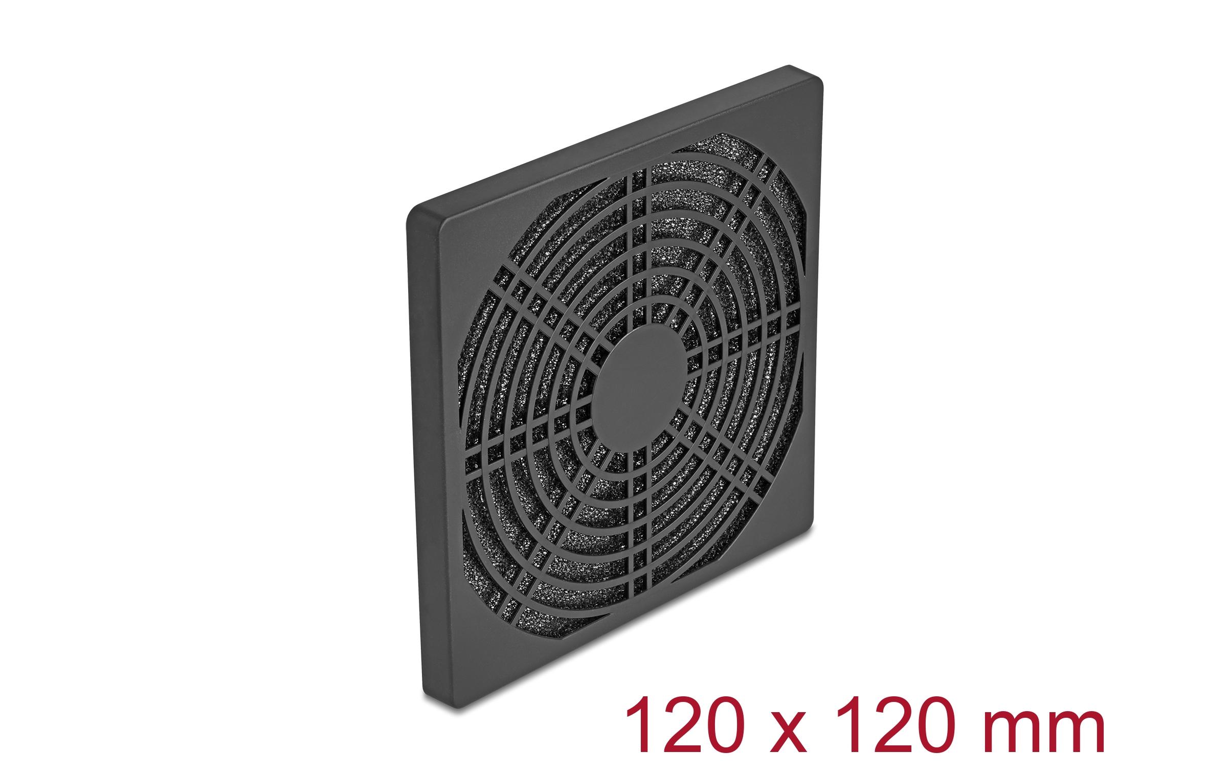 Delock Lüftergitter mit Staubfilter 120 x 120 mm