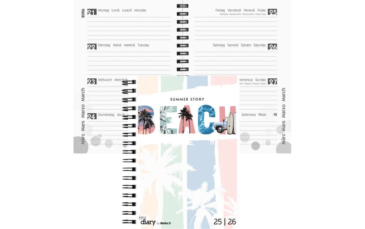 Biella Schüleragenda Mydiary Summer 25/26 FSC, 3½T/1S, 12 x 16.5 cm Biella Schüleragenda Mydiary Summer 25/26 FSC, 3½T/1S, 12 x 16.5 cm