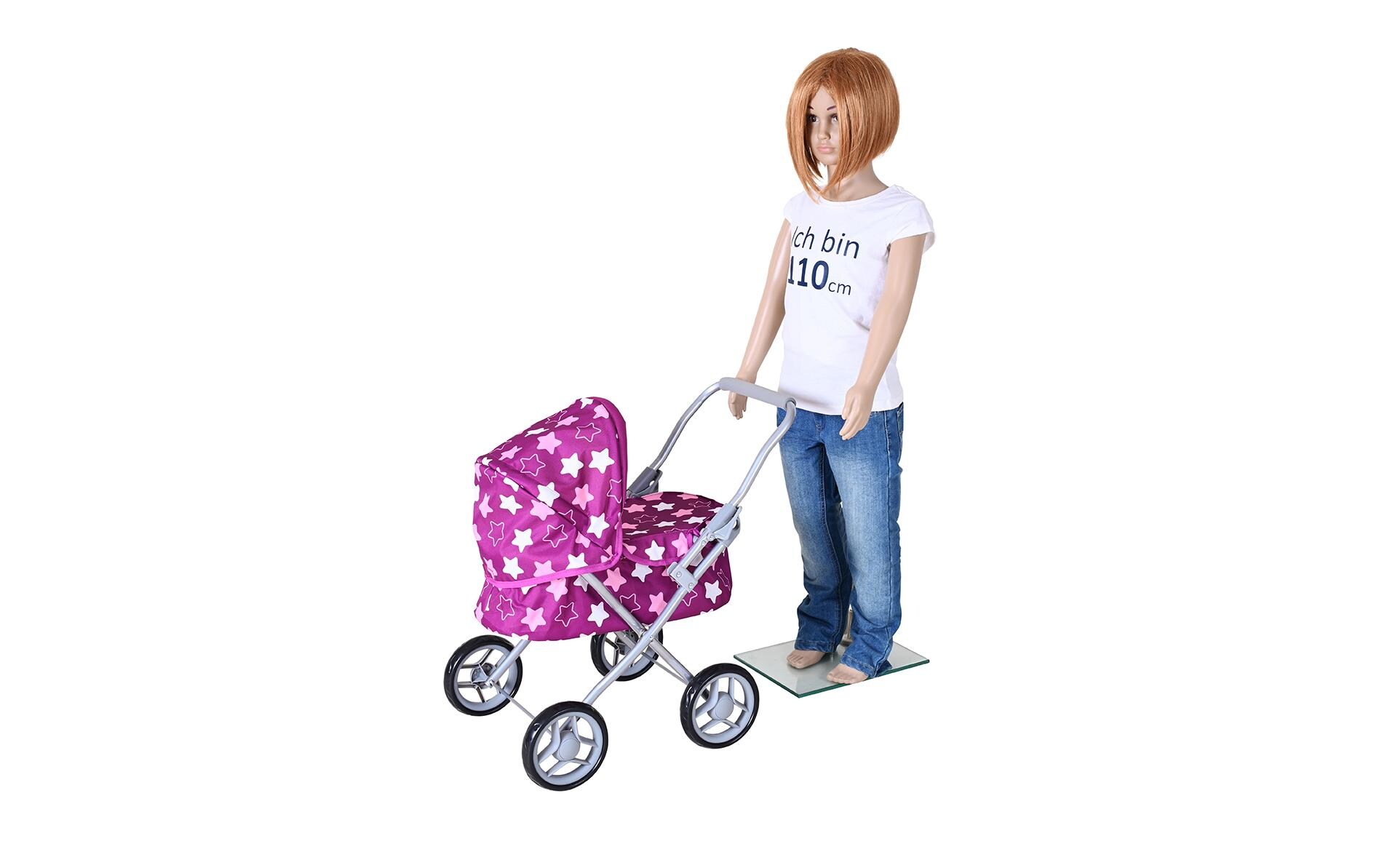 Knorrtoys Puppenbuggy Mini Lilli Star Dark Pink