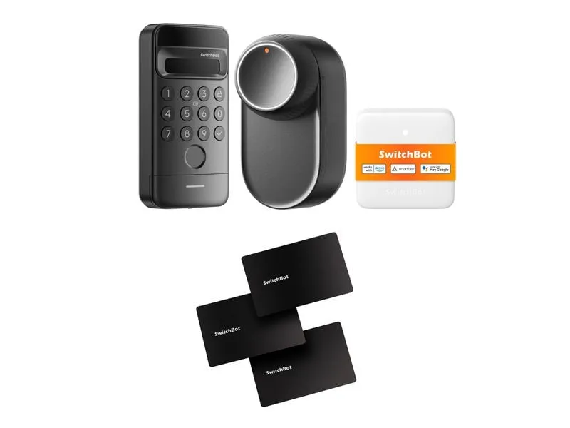 SwitchBot Smart Lock Ultra Vision Combo Aluminiumlegierung Schwarz