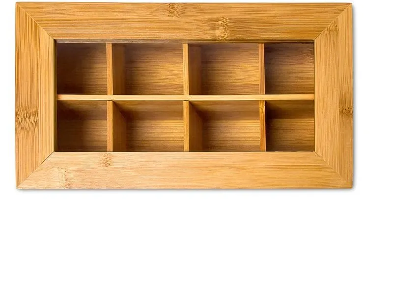 relaxdays Teebeutel-Box Braun